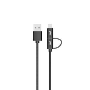 Oferta de Cable KALLEY USB a Micro USB con adaptador USB-C K-GCB2N1 de 20 Cm Negro por $14900 en Kalley