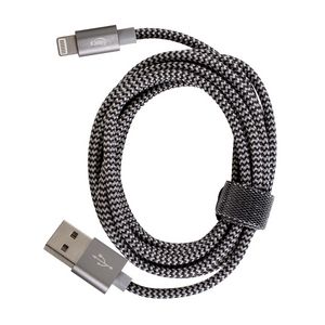 Oferta de Cable KALLEY USB a Lightning de 1 Metro Trenzado Gris|Negro por $22900 en Kalley