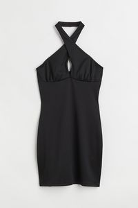 Oferta de Vestido de punto con escote halter por $20900 en H&M