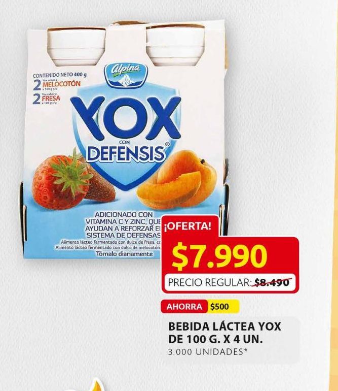 Oferta de Bebida Lactea Yox de 100 g  por $7990