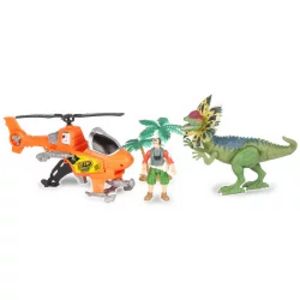 Oferta de Figura Dinosaurio Con Helicoptero Y Figuras Surt 960064 por $57950 en Home Sentry
