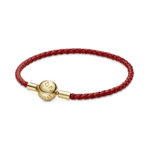 Oferta de Pandora Moments Red Woven Leather Bracelet por $319000 en Pandora