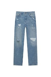 Oferta de Jeans baggy tiro alto rotos por $249000 en Pull & Bear