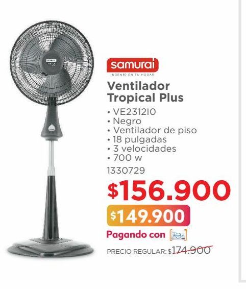 Oferta de Ventilador Tropical Plus • VE2312I0 por $149900