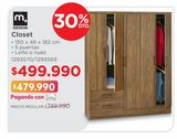 Oferta de Closet • 150 x 46 x 182 cm • 5 puertas por $479990 en Easy