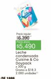 Oferta de Leche condensada Cuisine & Co x 300g por $5490 en Jumbo