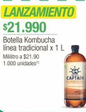Oferta de Botella Kombucha línea x 1L por $21990 en Jumbo