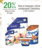Oferta de Todo el arequipe y leche condensada Colombina en Jumbo