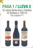 Oferta de Vino Santa Ana y Cantina Di Sorbara x 750ml en Jumbo