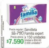 Oferta de Servilletas Familia x 150un por $7590 en Jumbo