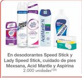 Oferta de Desodorante Speed stick y Lady Speed stick, cuidado de pies Mexsana  en Metro
