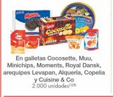 Oferta de Galletas Cocosette, Muu, Minichips, Moments, Royal Dansk en Metro