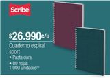 Oferta de Cuaderno espiral sport por $26990 en Jumbo