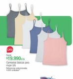Oferta de Camisetas básicas para mujer  por $19990 en Jumbo