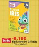 Oferta de Block carta iris 35 hojas por $9190 en Metro