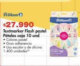 Oferta de Textmarker Flash pastel Pétalos caja 10 und • Colores pastel • Gran adherencia por $27990 en Metro