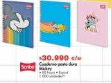 Oferta de Cuaderno pasta dura Mickey • 80 hojas • Espiral por $30990 en Metro