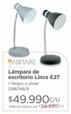 Oferta de Lámpara de escritorio Lince E27 • Negro o silver por $49990 en Easy