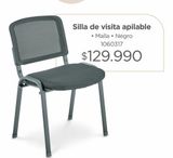 Oferta de Silla de visita apilable • Malla • Negro 1060317 por $129990 en Easy