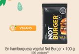 Oferta de Hamburguesa vegetal Not Burger x 100 g en Jumbo
