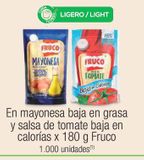 Oferta de Mayonesa baja en grasa y salsa de tomate baja en calorías x 180 g Fruco en Jumbo