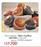 Oferta de Mini muffins x 35 und por $17700 en Metro