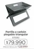 Oferta de Parrilla a carbón plegable triangular por $79990 en Easy