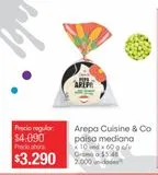 Oferta de Arepas Cuisine & Co x 10un x 60g por $3290 en Metro