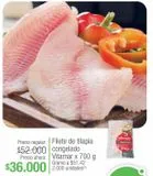Oferta de Filete de tilapia congelado Vitamar x 700 g por $36000 en Jumbo