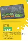Oferta de Calamares en salsa americana Cuisine & Co x 110 g por $6490 en Jumbo