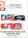 Oferta de En papel higiénico Familia, Scott, Suave Gold y Nube en Jumbo