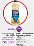 Oferta de Aceite Diana Premium de girasol y canola x 2.000 ml por $34590 en Metro