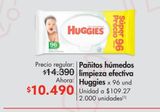 Oferta de Pañitos húmedos limpieza efectiva Huggies x 96 und por $10490 en Metro
