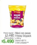Oferta de Maní con pasas Frito Lay Doypack por $5490 en Jumbo