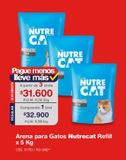 Oferta de ARENA DE GATO NUTRECAT ECO REFILL 5Kg por $32900 en Makro