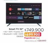 Oferta de Smart tv 32" por $699900 en Easy