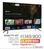Oferta de Smart tv 43" Caixun por $1099900 en Easy