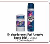 Oferta de Desodorantes Feel Atractive Speed Stick x  en Metro