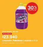 Oferta de Limpiador Fabuloso Lavanda x 5 Lt por $23940 en Makro