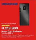 Oferta de Nevera Frost Challenger Lumina 239 Lt por $1219900 en Makro