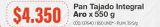 Oferta de Pan tajado integral Aro x 550g por $4350 en Makro
