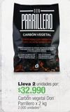 Oferta de Carbón vegetal Don Parrillero x 2kg por $32990 en Jumbo