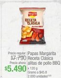 Oferta de Papas margarita receta clásica alitas de pollo BBQ x 120g por $5490 en Jumbo