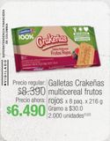 Oferta de Galletas Crakeñas x 8paq 216g por $6490 en Jumbo