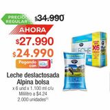 Oferta de Leche deslactosada Alpina bolsa por $24990 en Jumbo