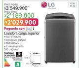 Oferta de Lavadora carga superior LG por $2029900 en Jumbo