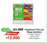 Oferta de Pasabocas Frito Lay mega lonchera x 22 paq x 586g por $12890 en Jumbo