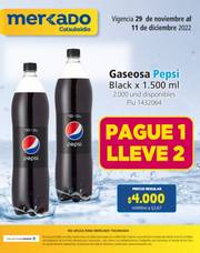 Oferta de Colsubsidio | Pague 1 y lleve 2 Pepsi Black | 1/12/2022 - 11/12/2022